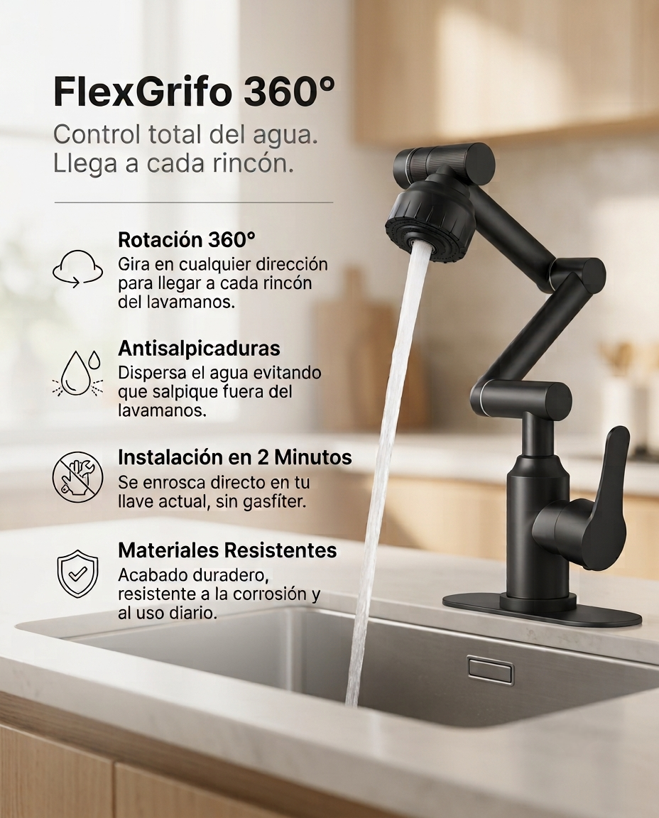 FlexGrifo 360°: Gira, Lava, Listo