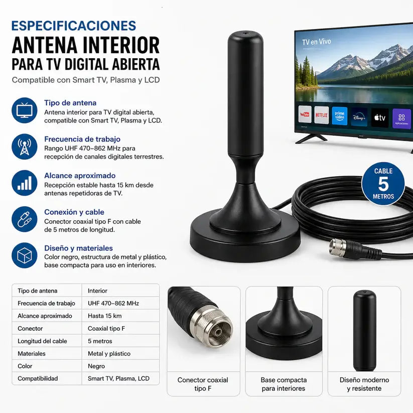 ANTENA TV DIGITAL - DISTRUTA DE CANALES FULL HD