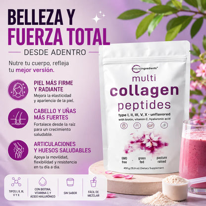 Multi-Collagen Peptides Premium | Complejo Nutritivo para una Piel Radiante
