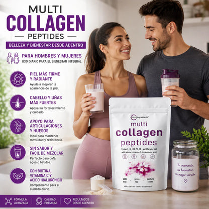 Multi-Collagen Peptides Premium | Complejo Nutritivo para una Piel Radiante