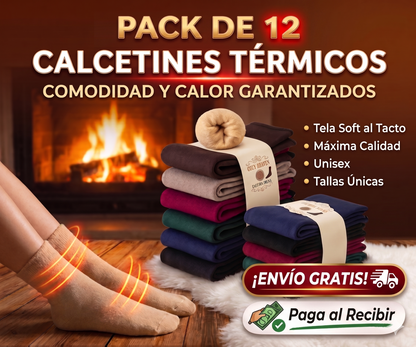 Pack 12 Calcetines Termicos Suaves