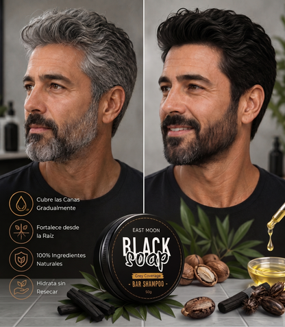 BARRA DE SHAMPOO NEGRO ANTI CANAS